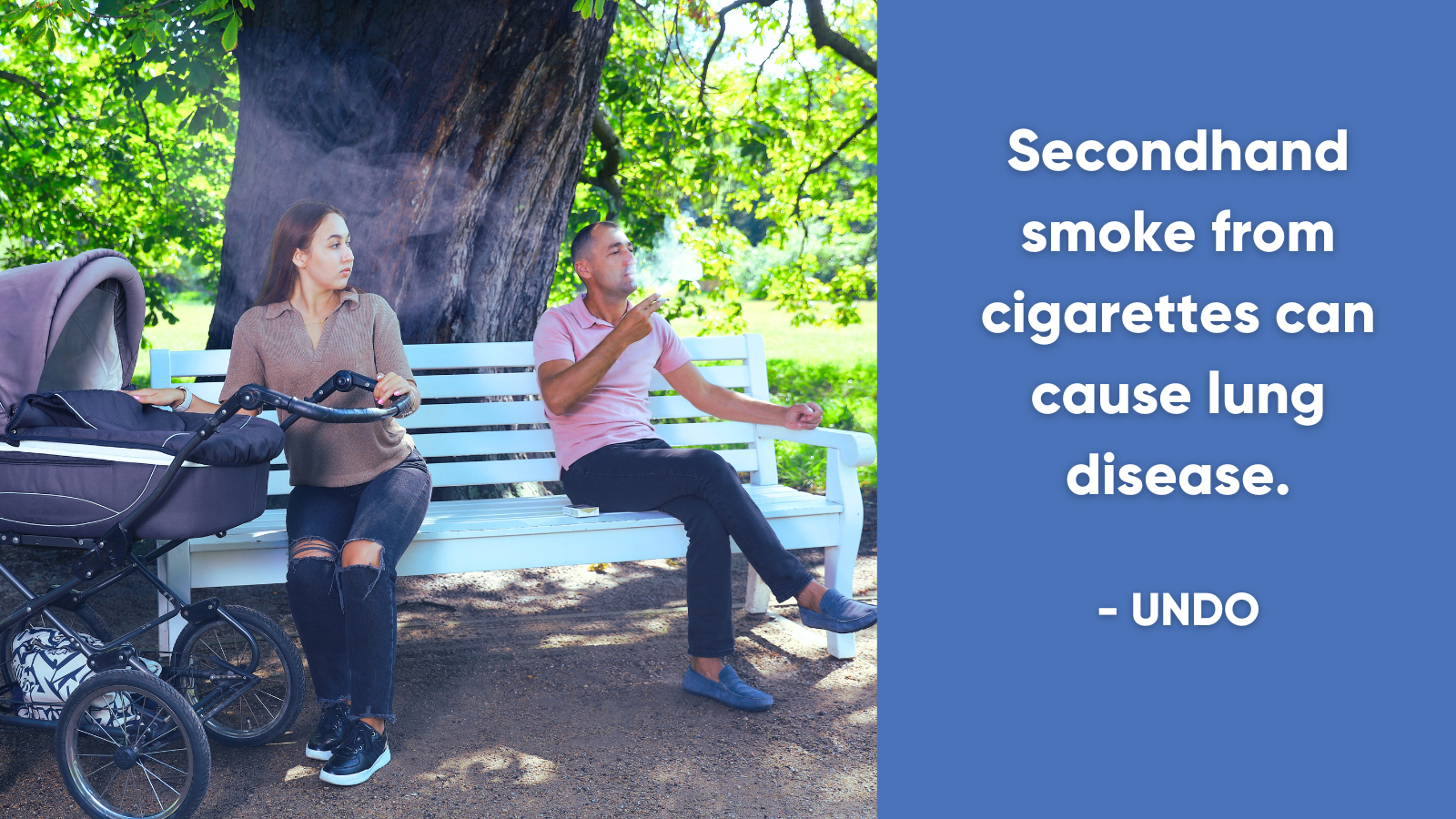 Secondhand smoke from cigarettes can cause lung disease.