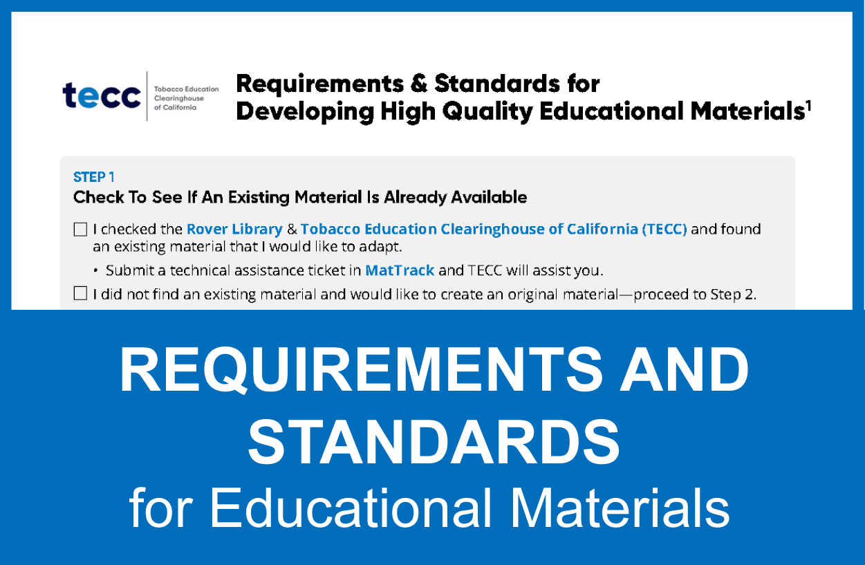 Requirements and Standards for Educational Materials.
