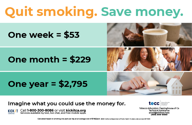 Quit smoking. Save money. poster sample