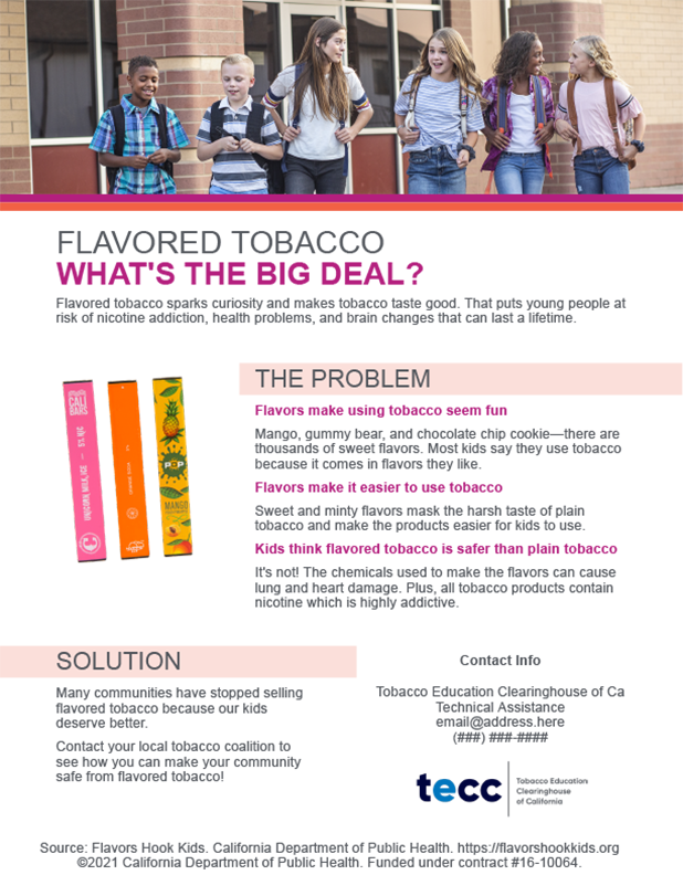 Flavored Tobacco Factsheet sample