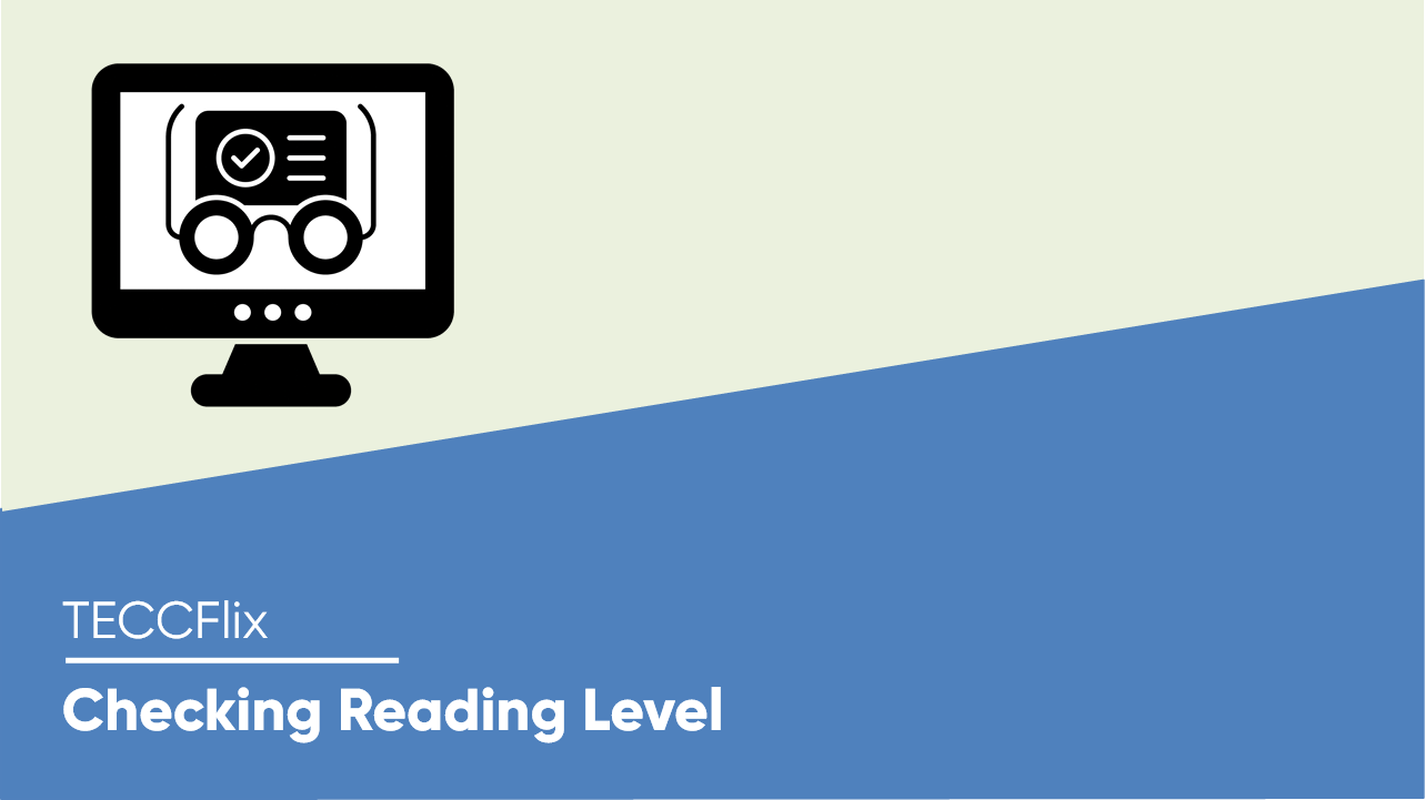 Checking Reading Level TECCFlix
