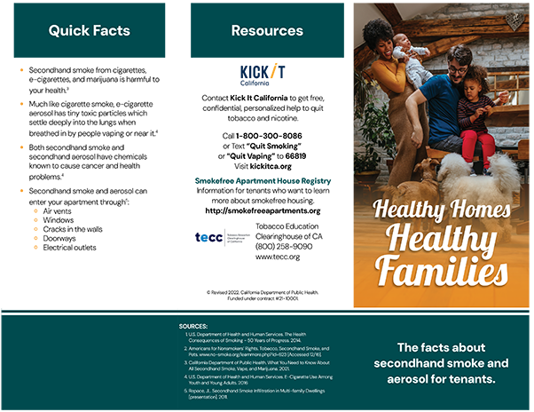 Healthy Homes Healthy Families Brochure sample