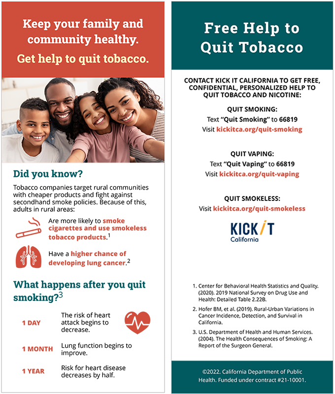 Keep Your Family & Community Healthy fact card sample
